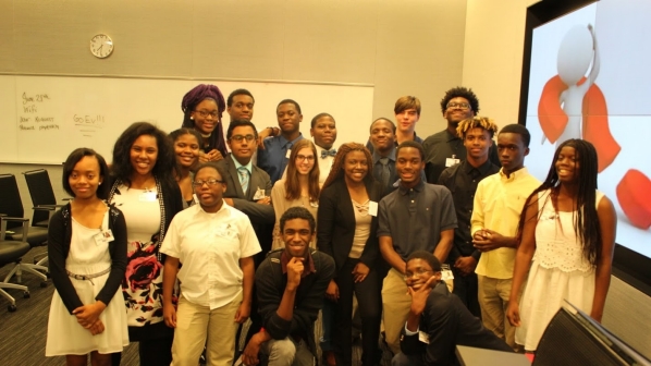 CareerEd participants gathered together in a learning space